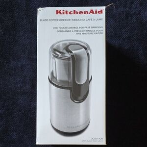 KitchenAid Stainless Steel and Black Blade Coffee Grinder